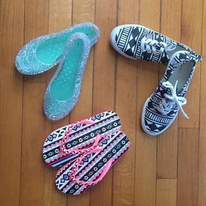 Lot of size one girls shoes, NWOT.  Old Navy